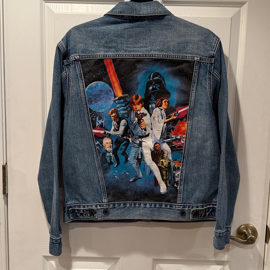 Levi's Star Wars Painted Denim Trucker Jean Jacket Nwt